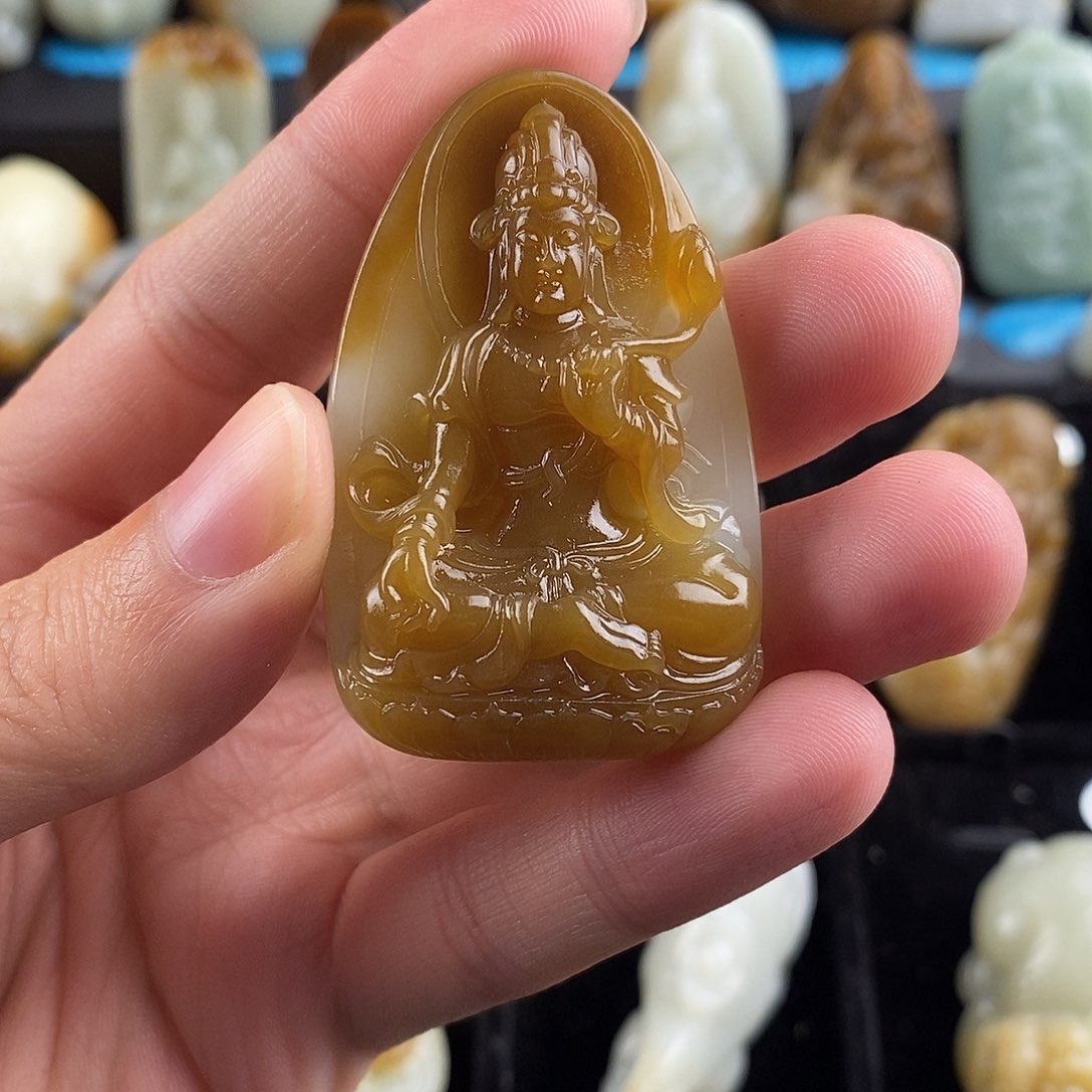 和田玉挂件未镶嵌老*孩