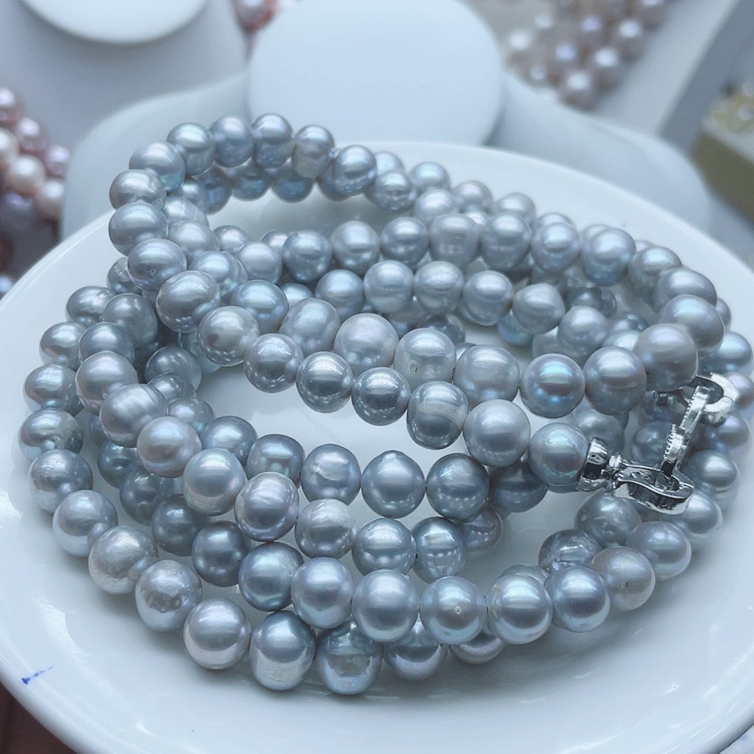 淡水珍珠颈饰钛钢