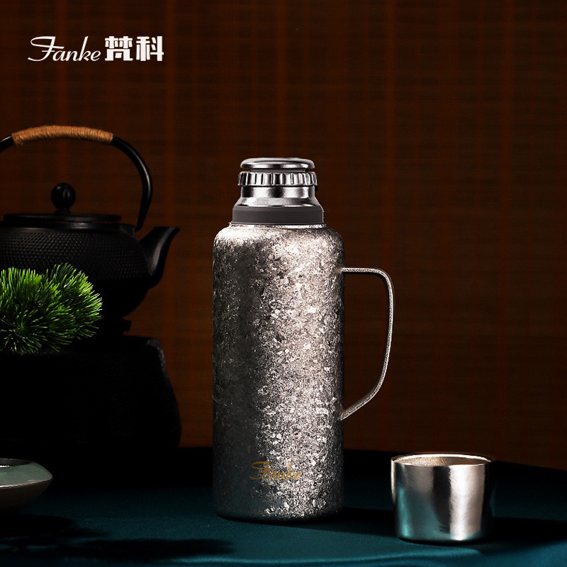 源头厂家 |纯钛保温杯大容量保温壶双层防烫水壶礼盒装养生壶送礼
