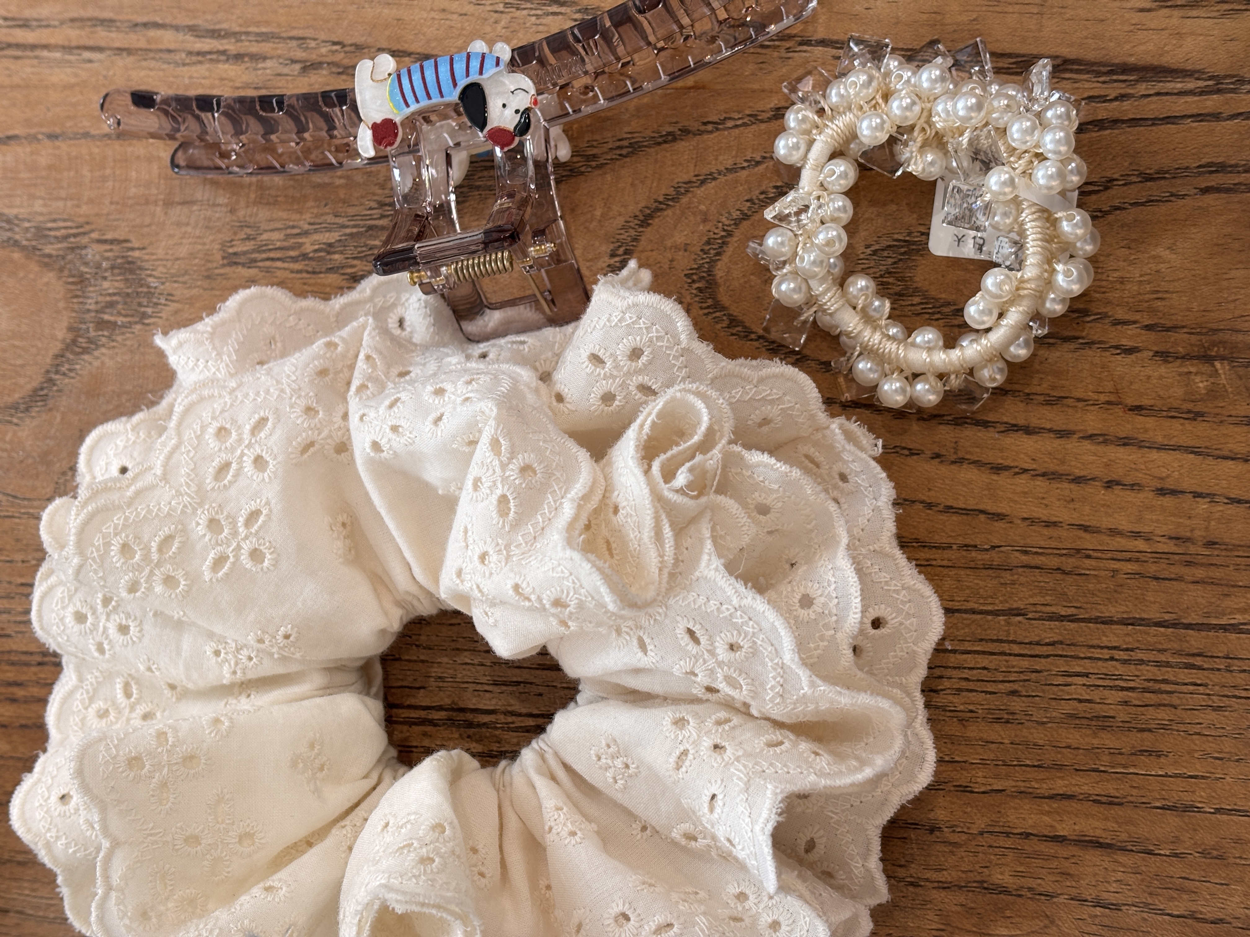 chalan 新款围巾 发卡组合25FJ0321咖+25FQ0307白+25FQ0320