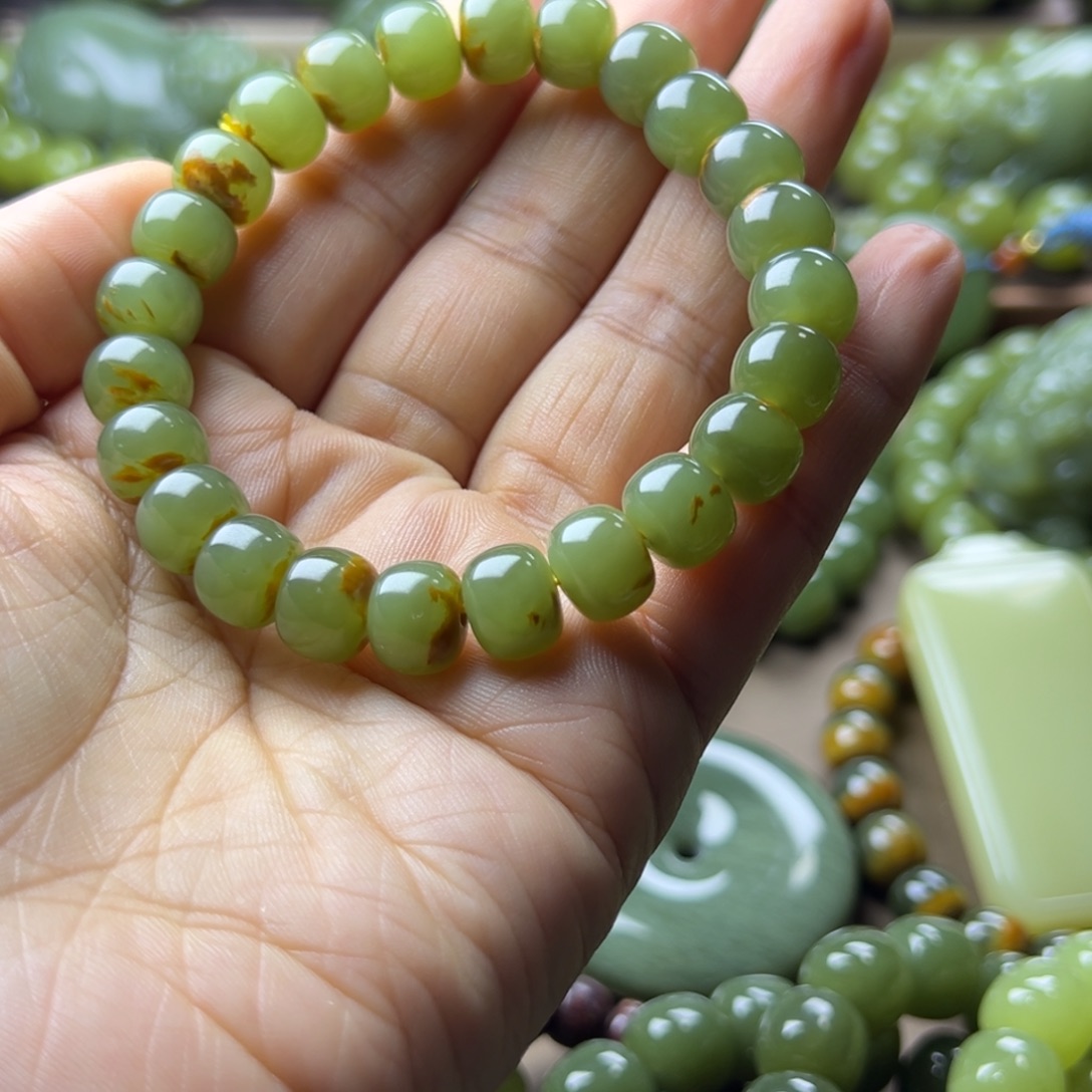 双***器岫岩老玉（透闪石质玉）未镶嵌挂件