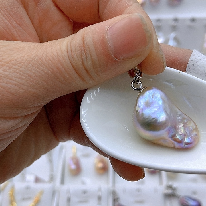 淡水珍珠颈饰银S925镶嵌