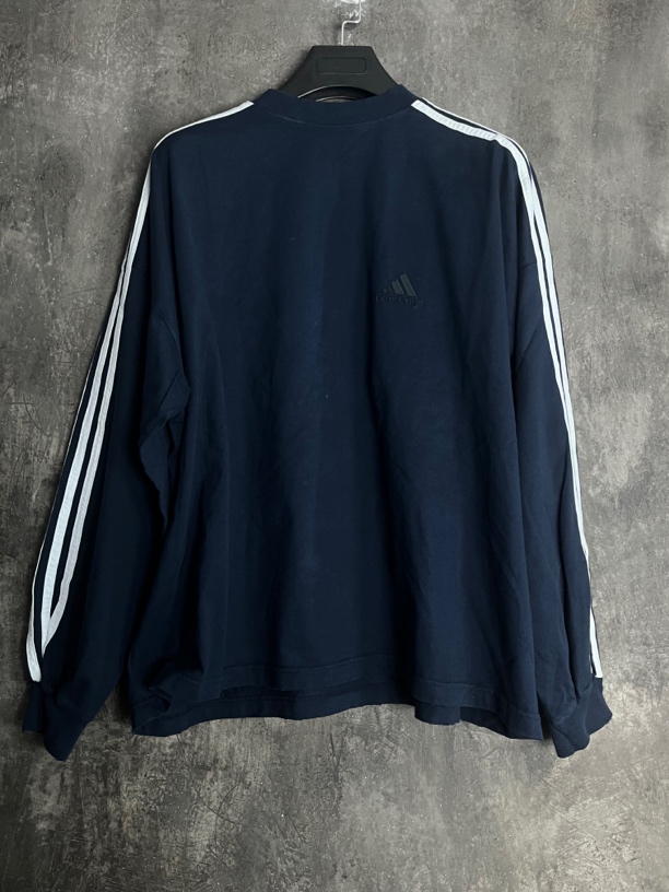 3码*2/全新未使用/Balenciaga Adidas联名条纹刺绣logo长袖/00381