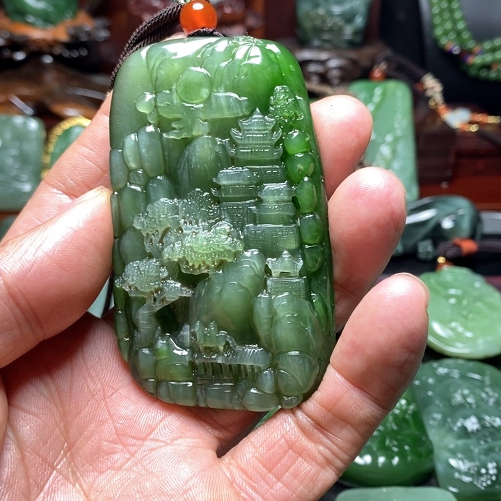 和田玉（碧玉）挂件未镶嵌