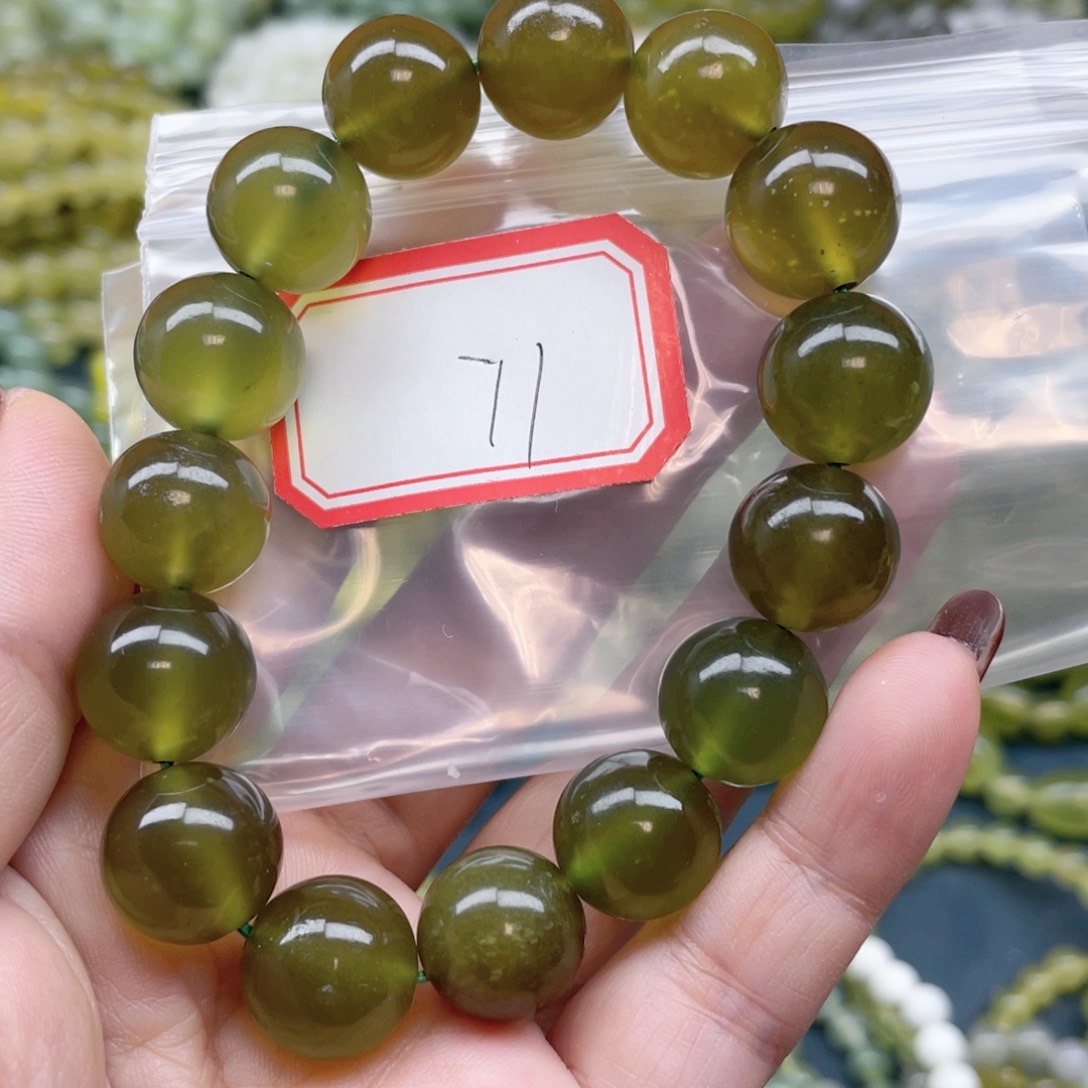 未镶嵌蛇纹石玉手串