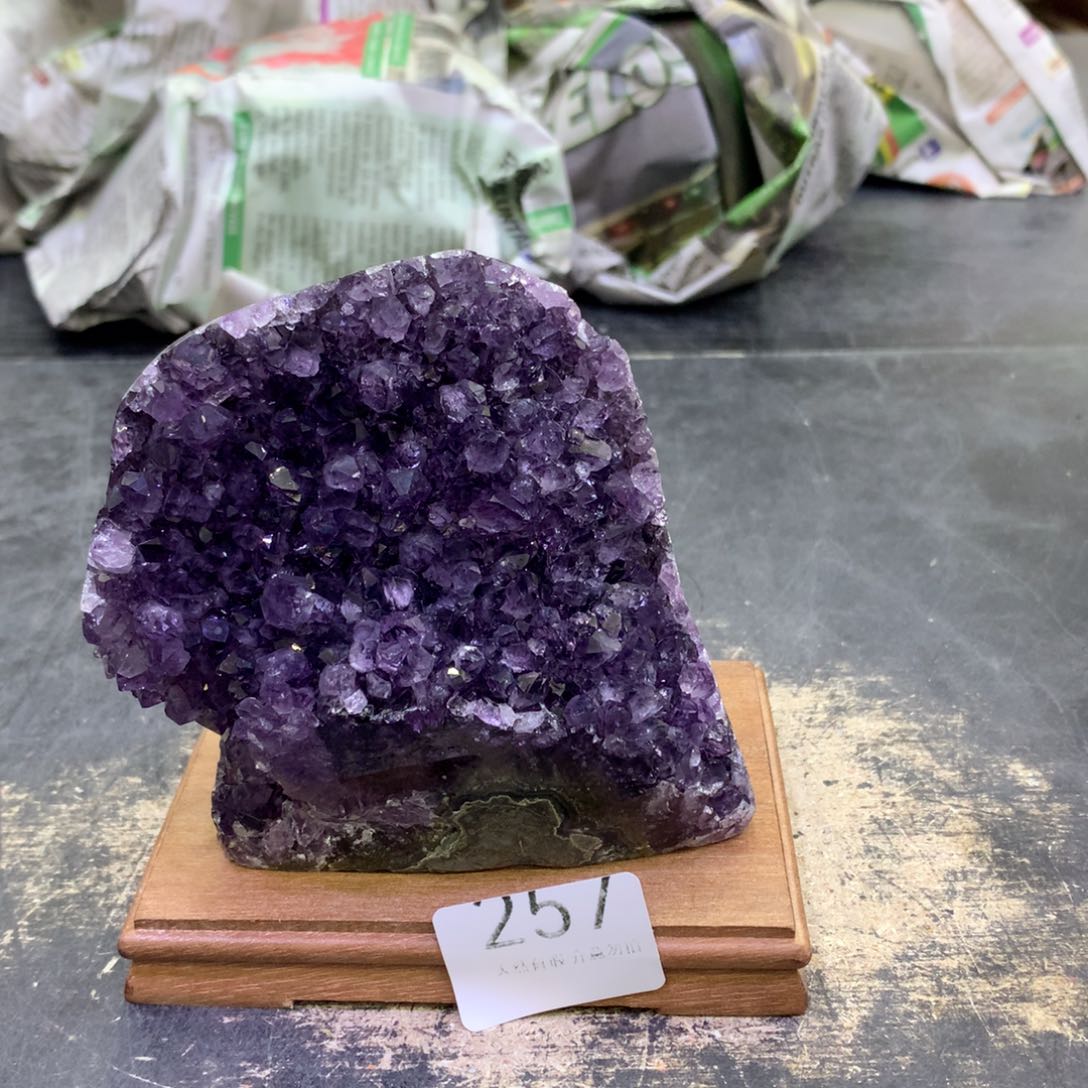 水晶摆件未镶嵌紫晶257