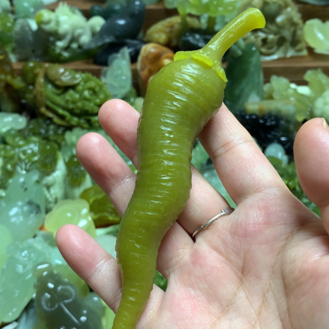 未镶嵌岫玉手把手把