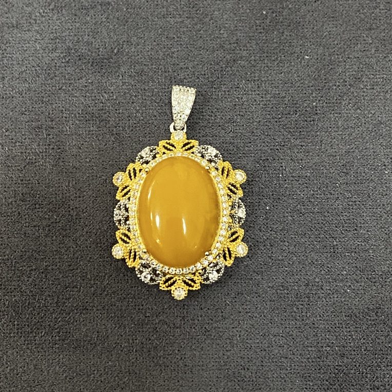 铜合金亚克力吊坠 亚克力仿蜜蜡吊坠