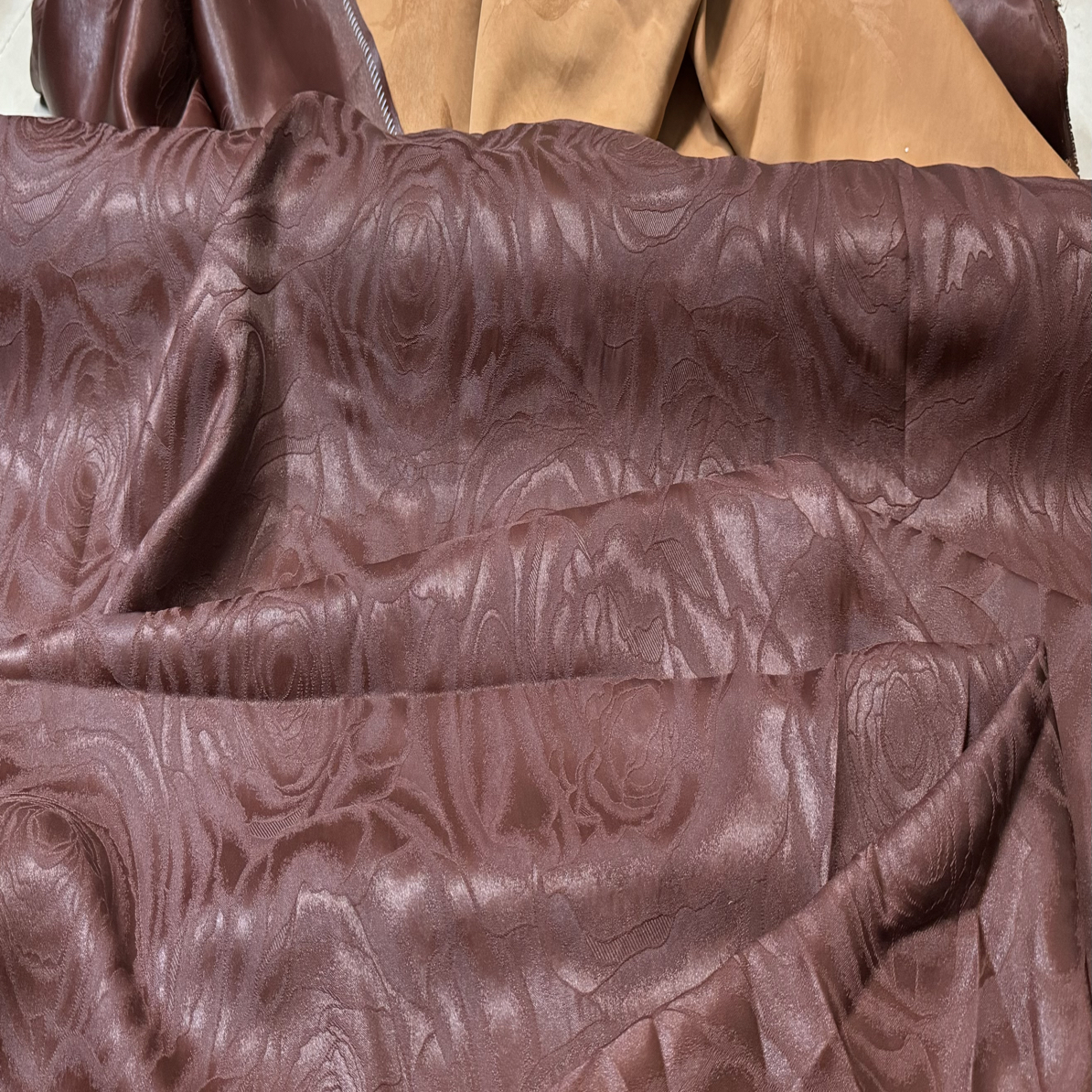 非遗顺德红云纱重缎蔷薇花135门幅35姆米链接一米