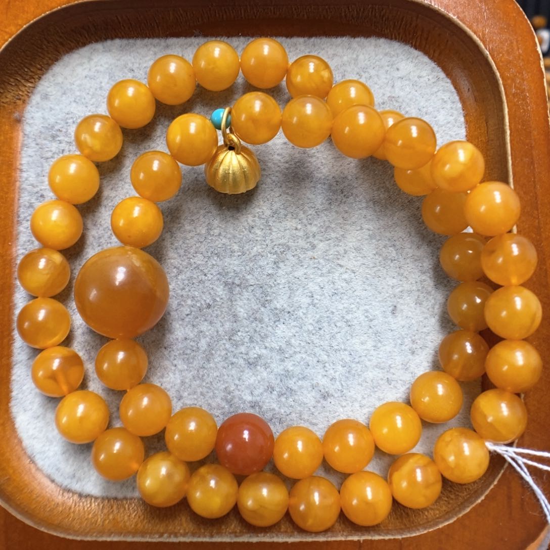 蜜蜡手串未镶嵌蜜蜡手串