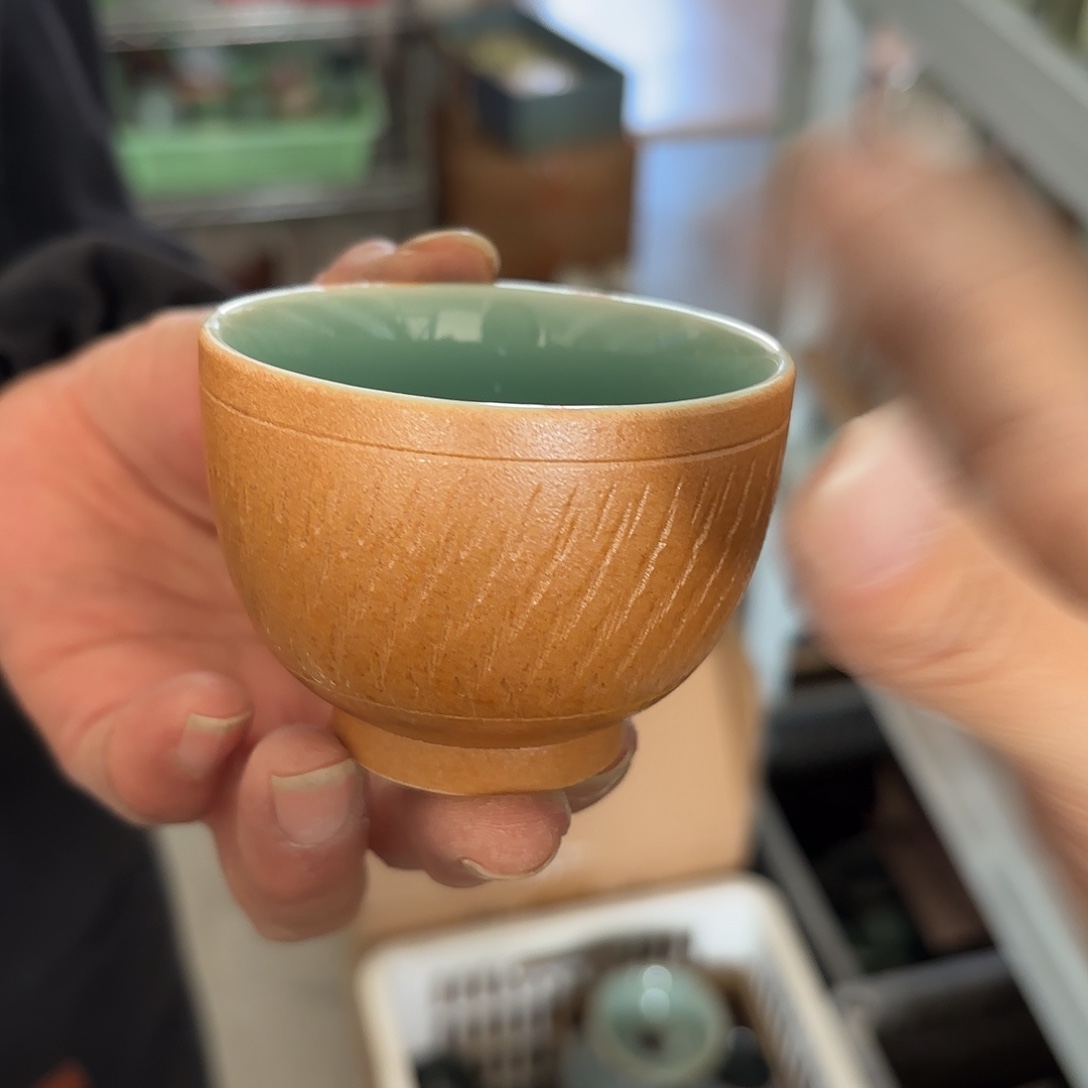 龙泉云间青瓷小米茶器