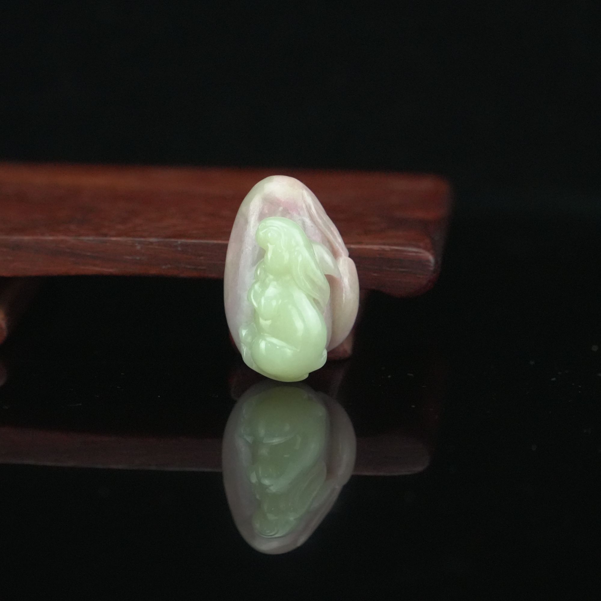 和田玉  玉兔/朵云轩 JZK6041HC 