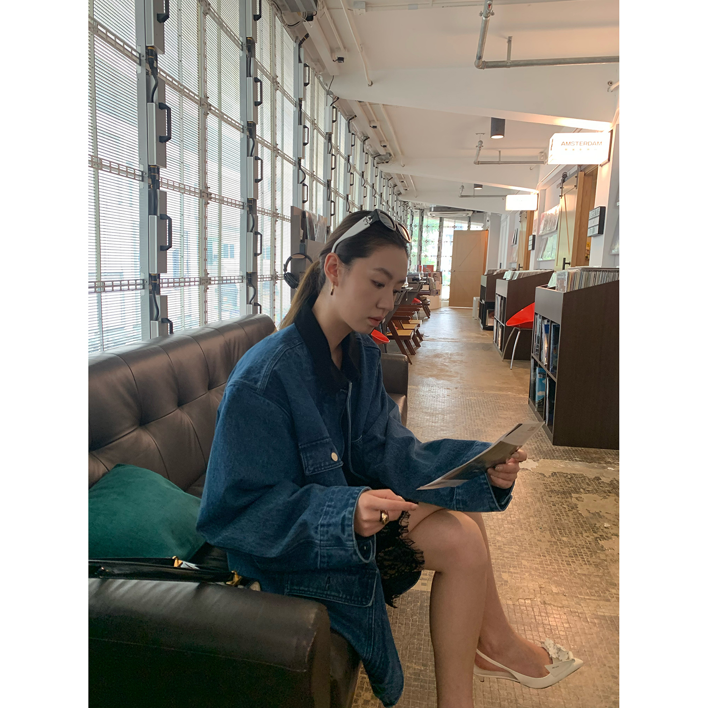 Gakee【都市宣言】 秋季气质经典设计感牛仔外套W37117GK53