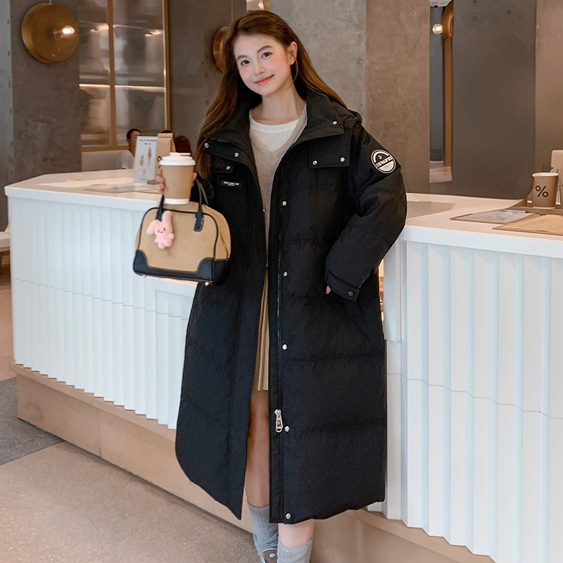 DEJIBVU/大季胖mm加肥加大码羽绒服男女情侣显瘦加厚长款过膝9903