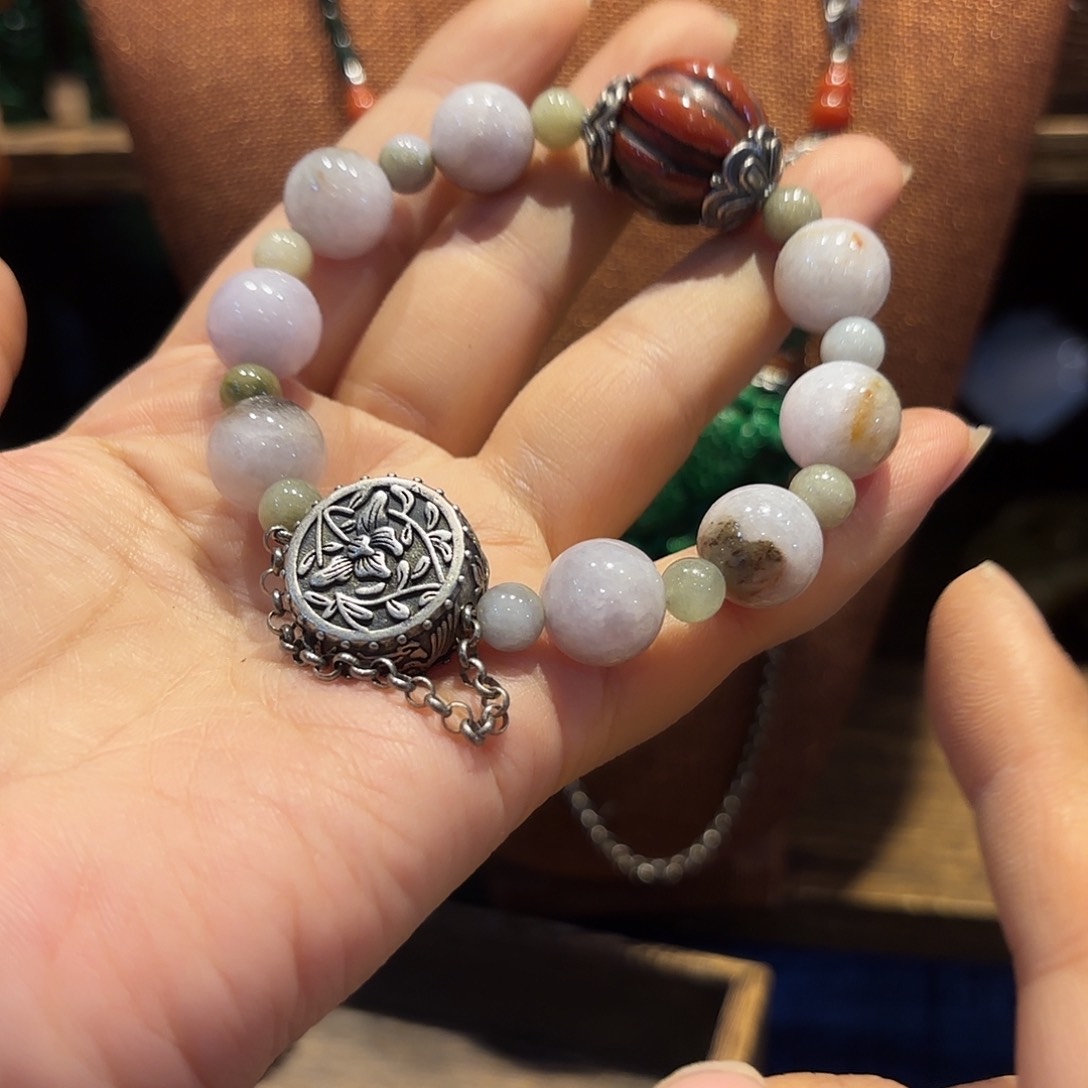 翡翠手链未镶嵌原创