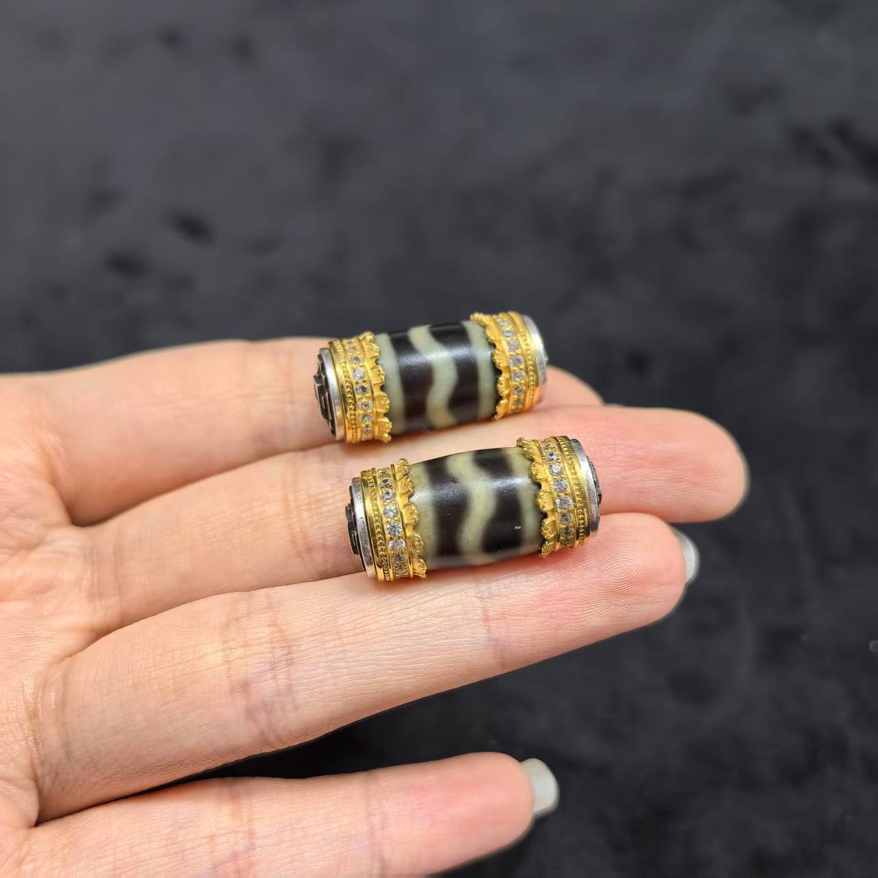 【小桃红专属】LM34758-玛瑙diy单珠（牙牙）-多样性发其一-11mm+