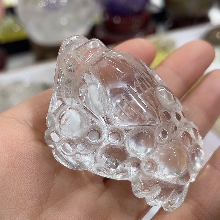 水晶未镶嵌珠宝半成品三脚金蟾