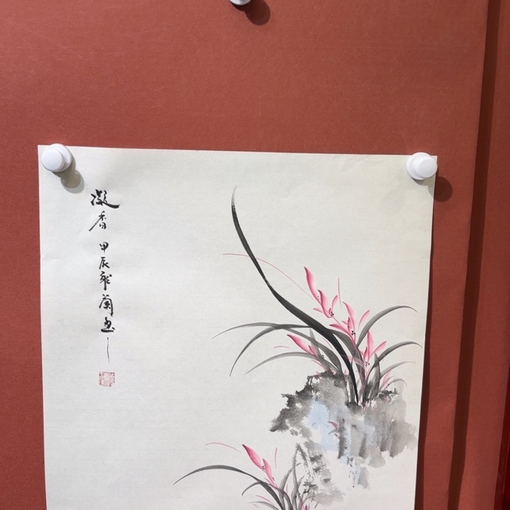 国画听兰老师花鸟