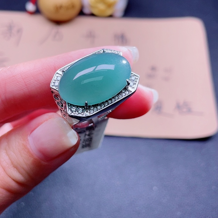 翡翠吊坠(不含链)银S925镶嵌