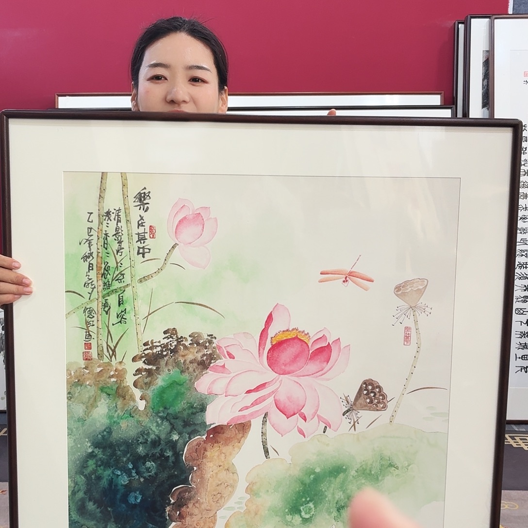 国画手绘作品80-80尺寸