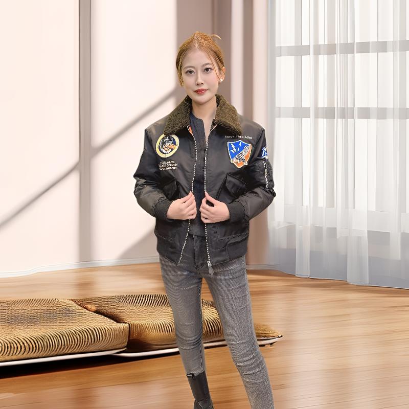 5640「潮牌棉服」冬季新款重工艺夹克外套户外运动休闲防风机车服