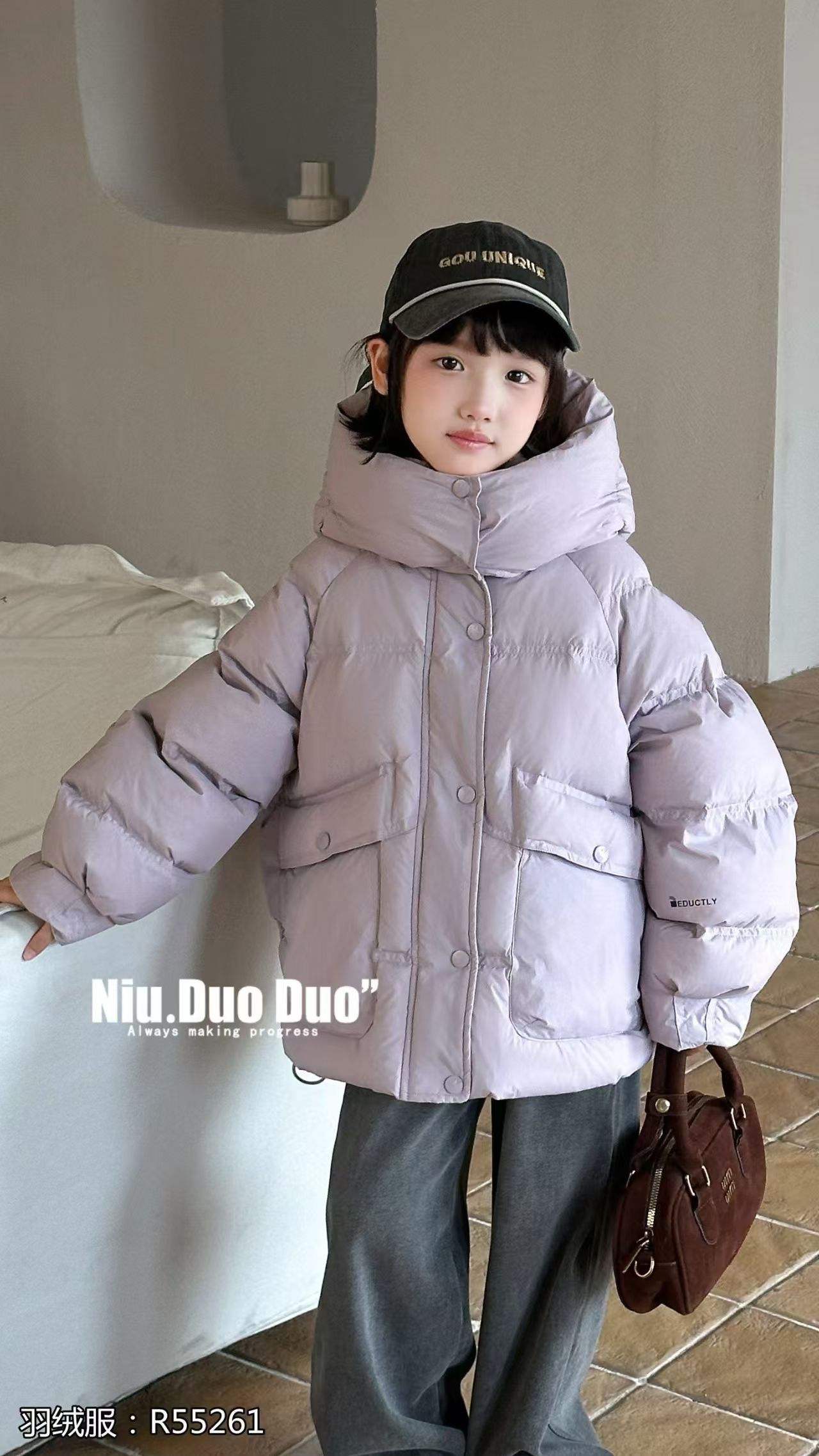 童乐坊家羽绒服2025新款中大童韩版白鸭绒羽绒外套