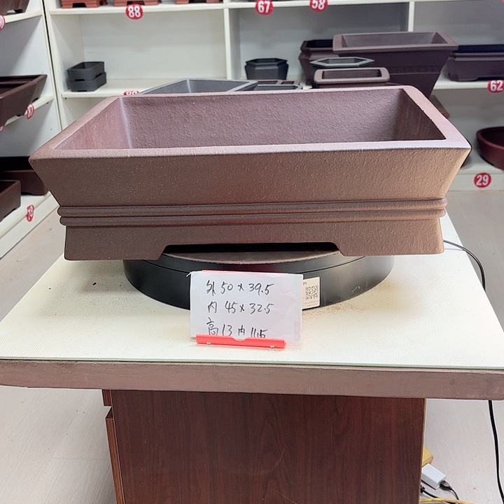紫砂花盆双中线大
