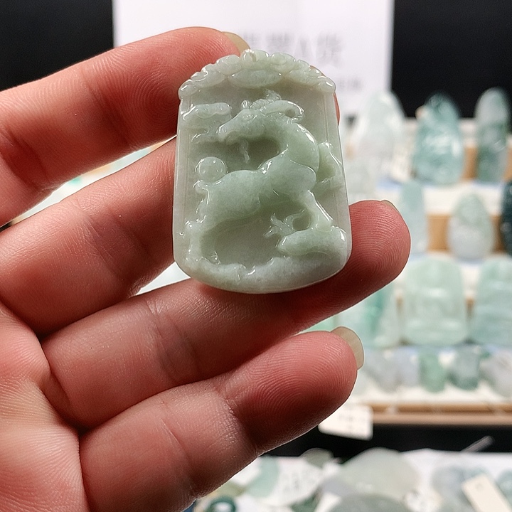 吊坠(不含链)未镶嵌翡翠7山肖羊