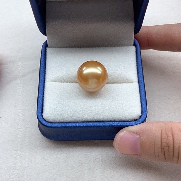 海水珍珠裸珠海水深浓金珠裸珠15-16mm