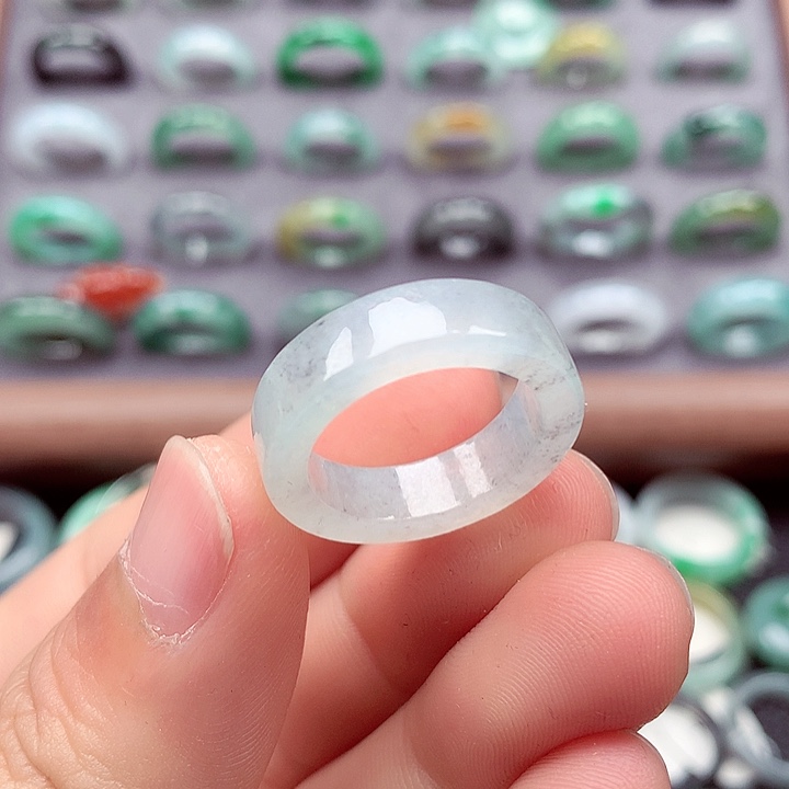 翡翠未镶嵌戒指15-16号