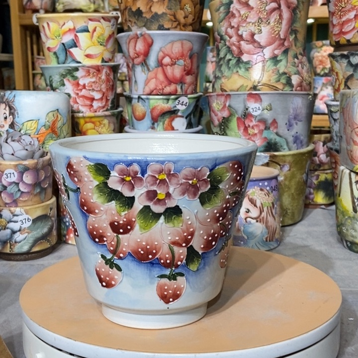 红陶景德镇艺术手绘作品