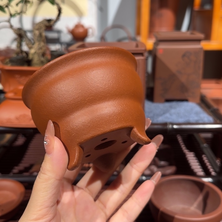 康***康花盆紫砂半手工制作