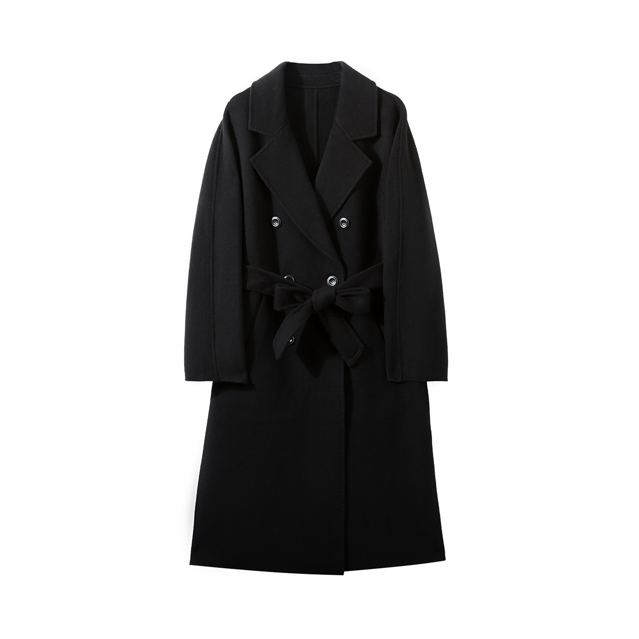 【佩佩专属】气质细条纹大衣长袖秋冬气质毛呢外套长款GZ25801