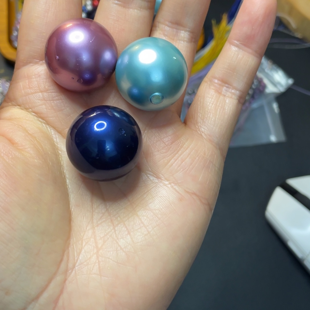 25mm贝珠刀马旦脸珠3颗装