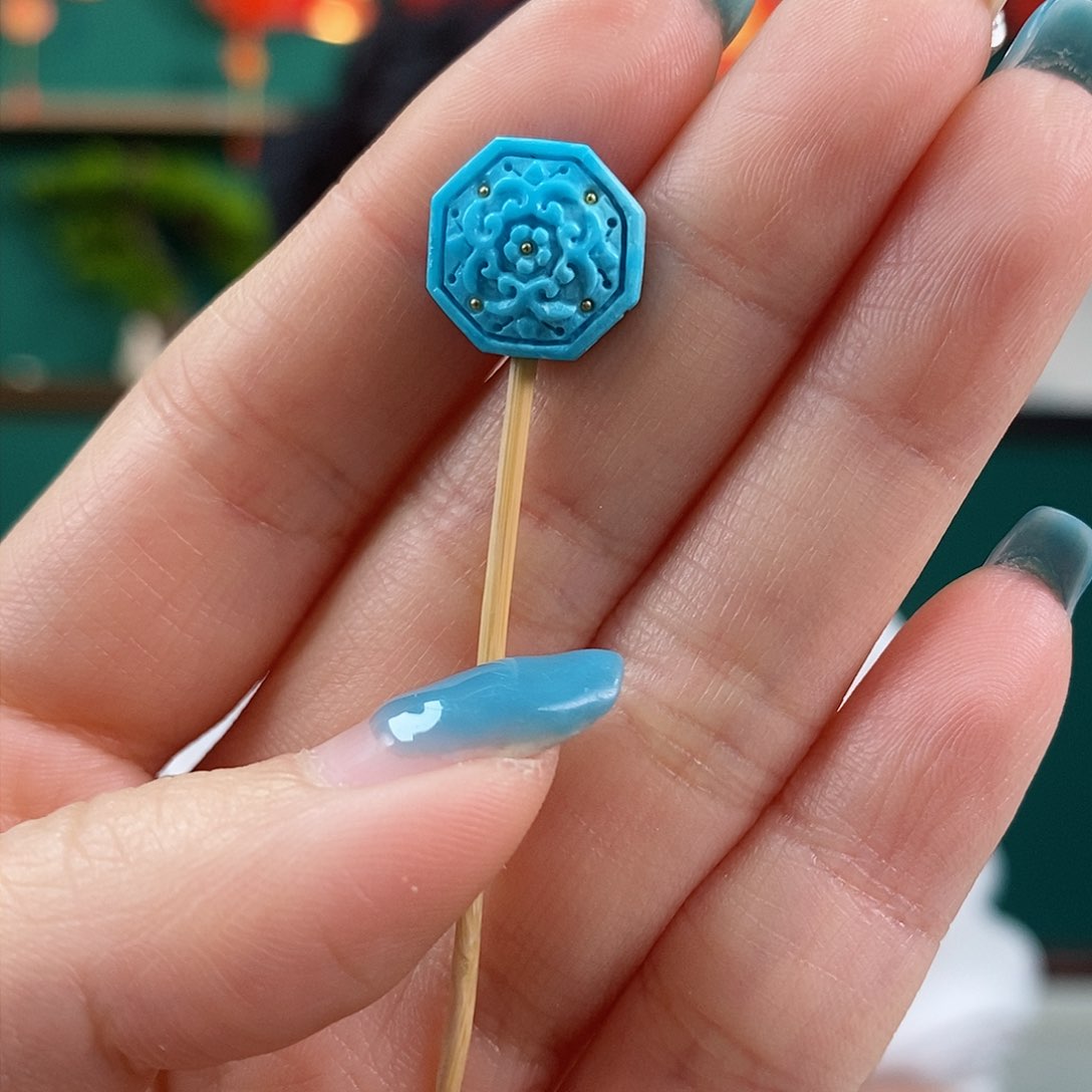 绿松石珠宝奇石足金镶嵌