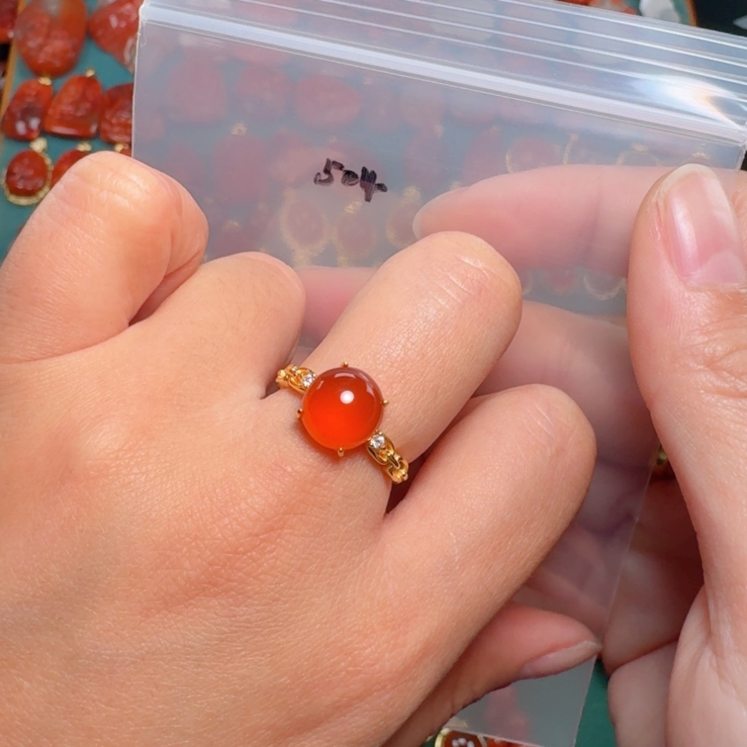 南红玛瑙南红银S925镶嵌