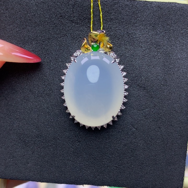 翡翠手链18K金镶嵌翡翠