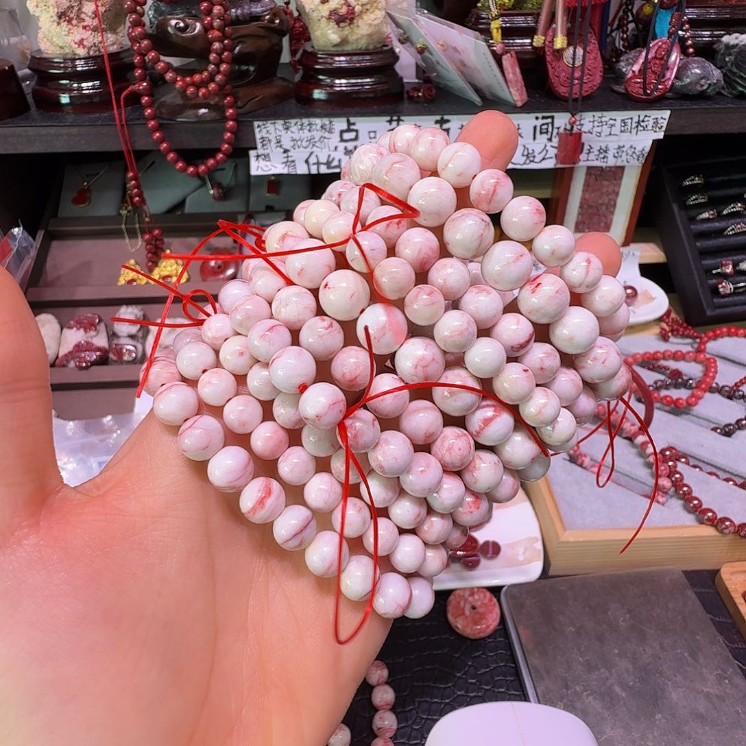 天然辰砂天然原石鸡血石手串福利