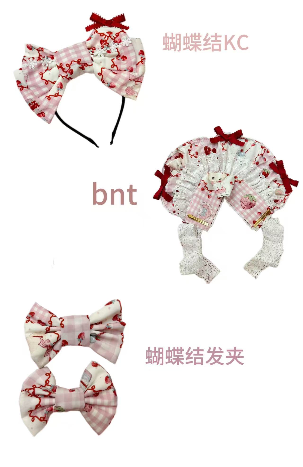 （现货）原创设计 【草莓小熊】 Lolita头饰KC BNT发夹
