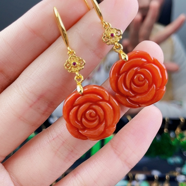 翡翠耳饰未镶嵌饰品