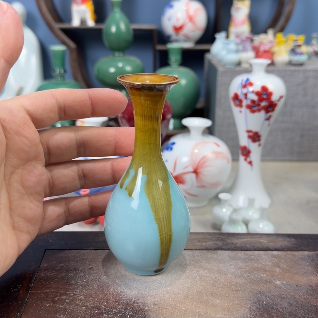 陶瓷手工小花器摆件