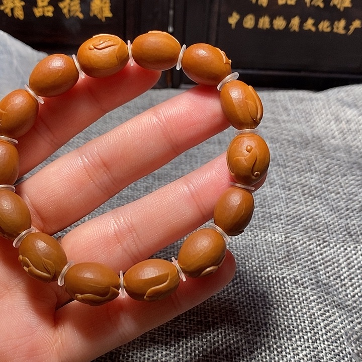 橄榄核手串/手链无相佛水晶核1.2宽度