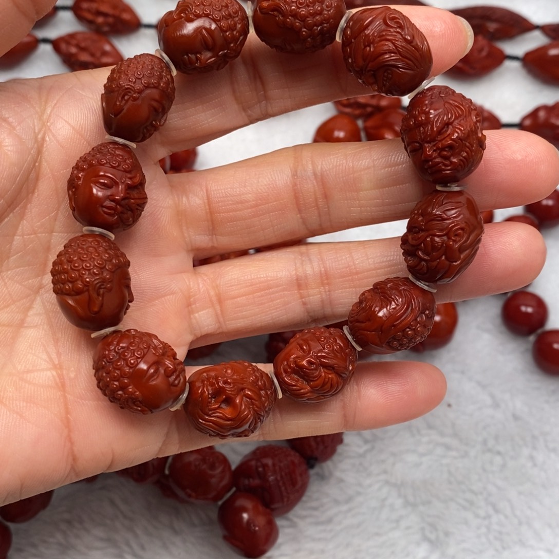 大***子橄榄核吊坠手串恶僧