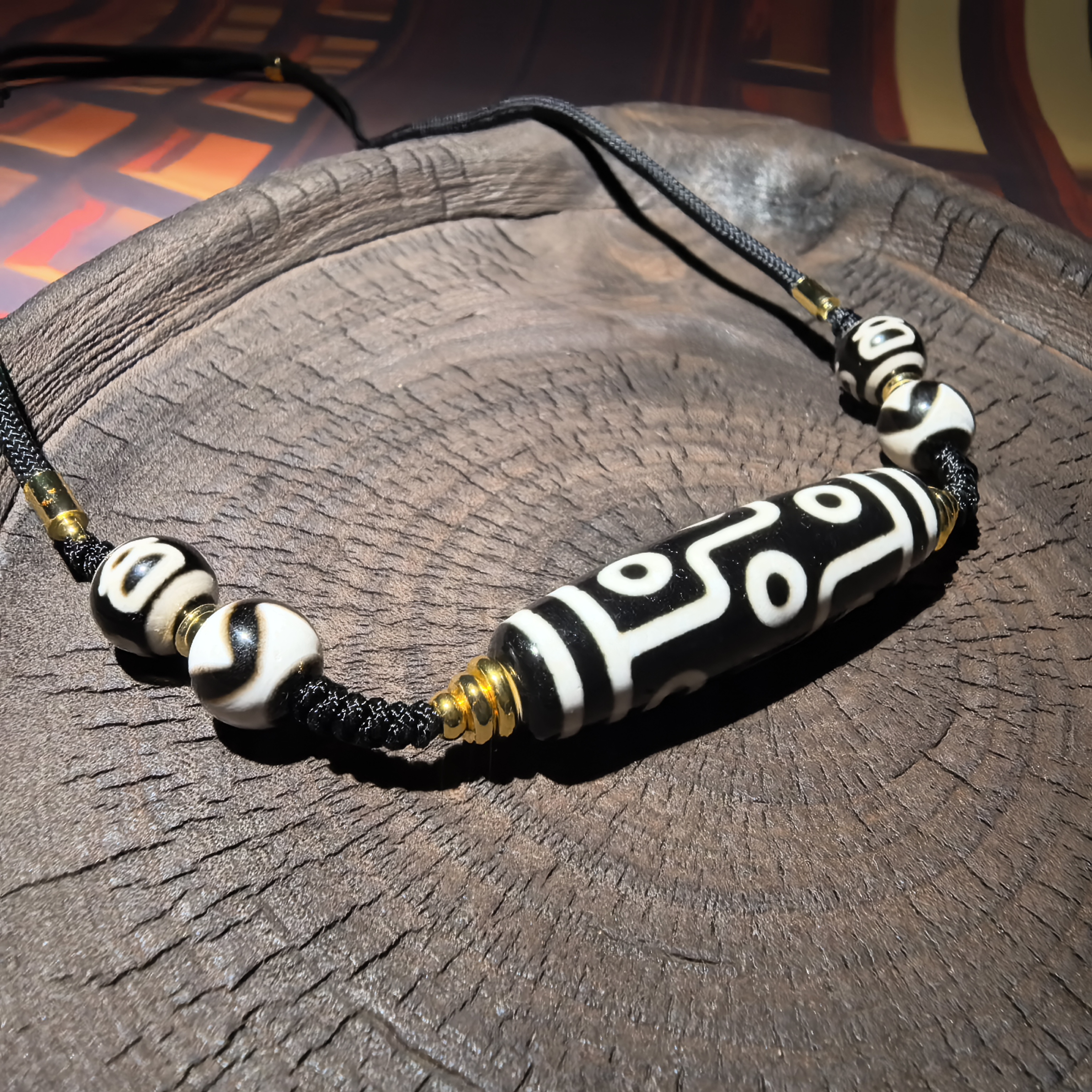 吉宝【极九.如意】天珠玛瑙锁骨链