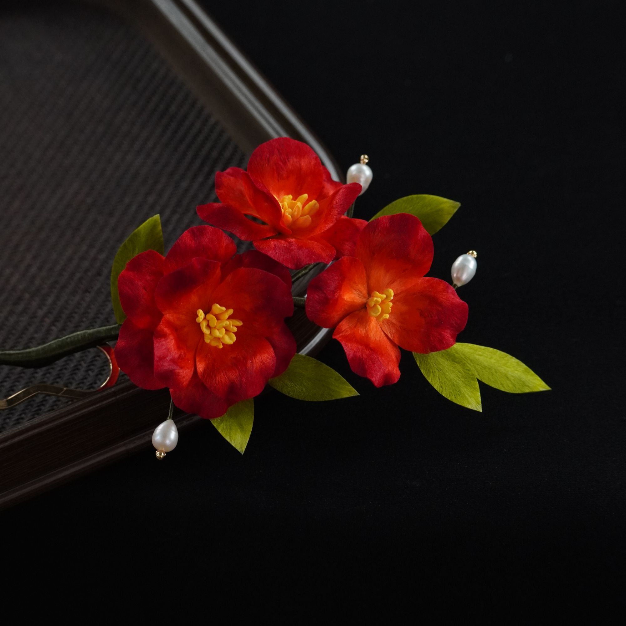 红云U钗 非遗绒花南京绒花古风簪子新中式贵气