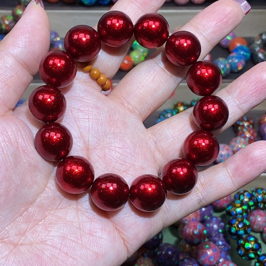 大漆珠1.5赤宝砂手串