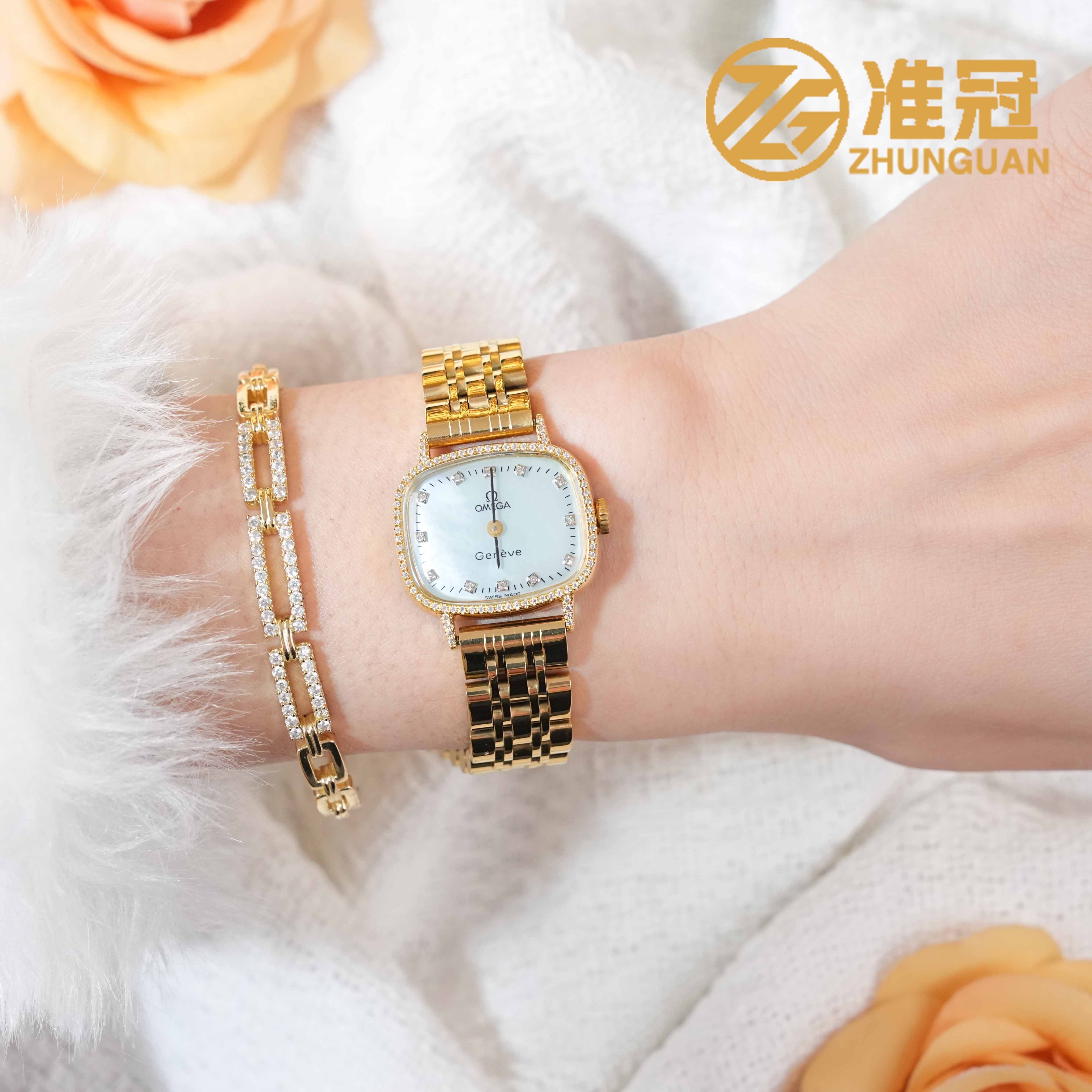 95新 Omega/欧米茄 24*20.5mm手动机械WTX3156日内瓦瑞士名表杏1