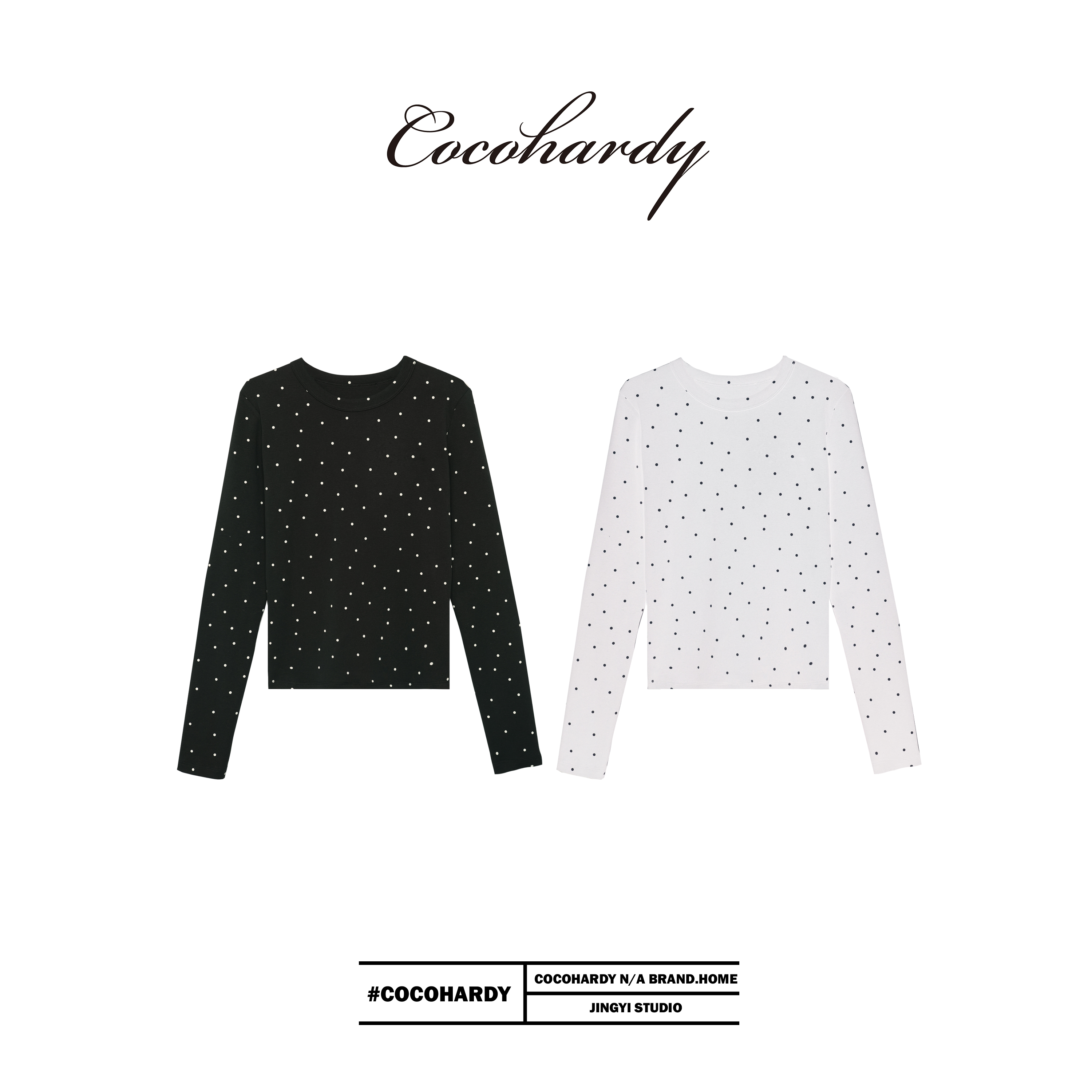 新款秋冬季波点INS风长袖打底衫T恤时尚百搭柔软舒适CC2511-1313