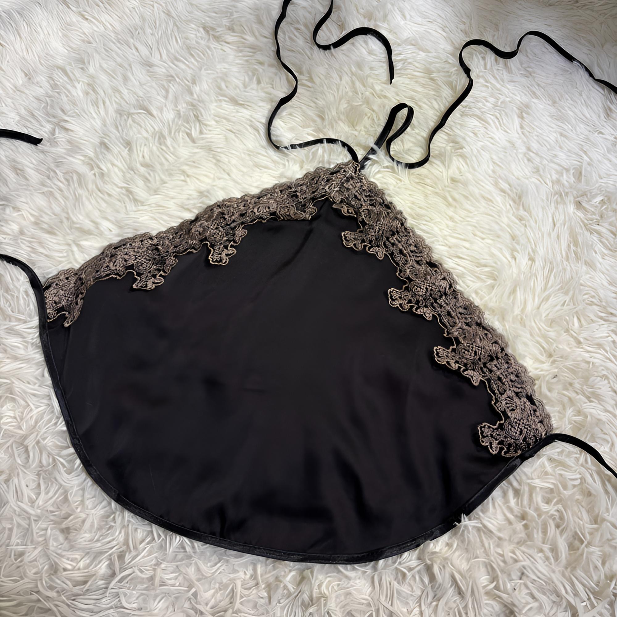 国色生香【80-140】国潮风性感印花内衣复古露背分体系带内衣女