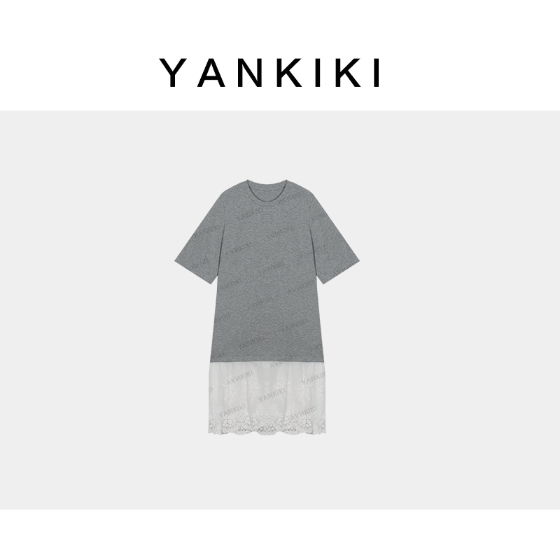 拼接蕾丝T裙 YANKIKI 2025夏季款NEW